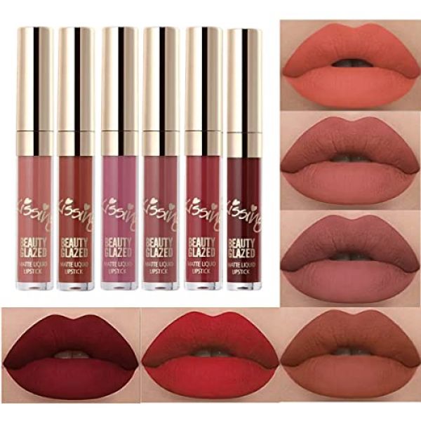 Lipgloss Set: 6 Stück wasserdichtes Lipgloss