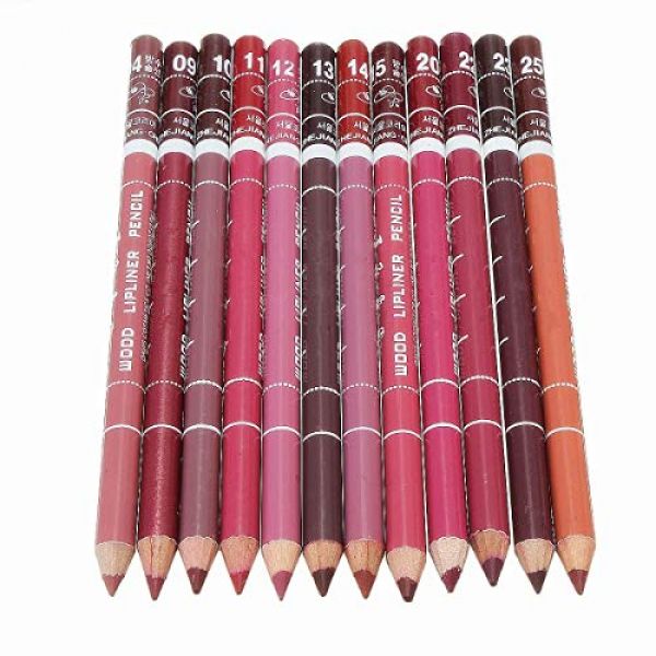 12 wasserfeste Lippenkonturenstifte